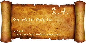 Kornfein Amália névjegykártya